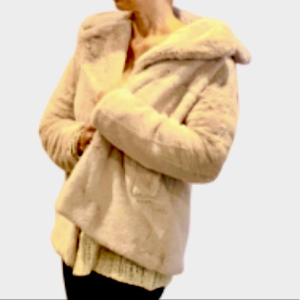 Rachel Zoe Faux Fur Blush Jacket